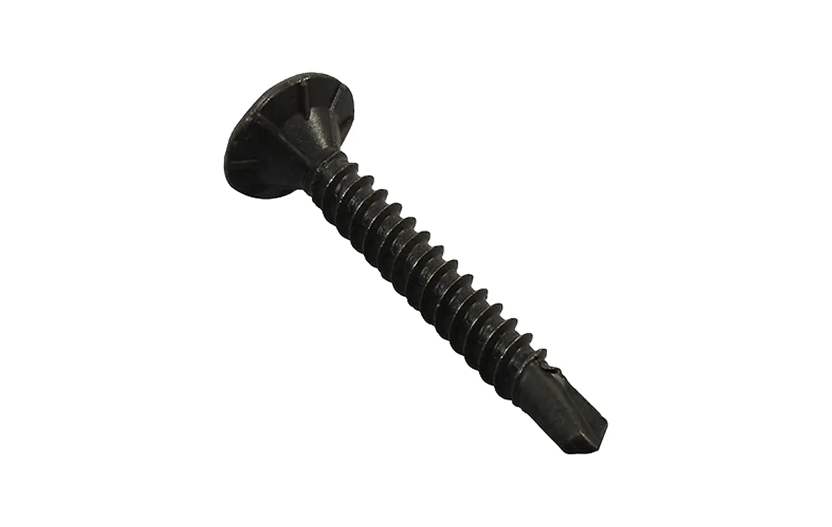 Concrete post mounting screw detail