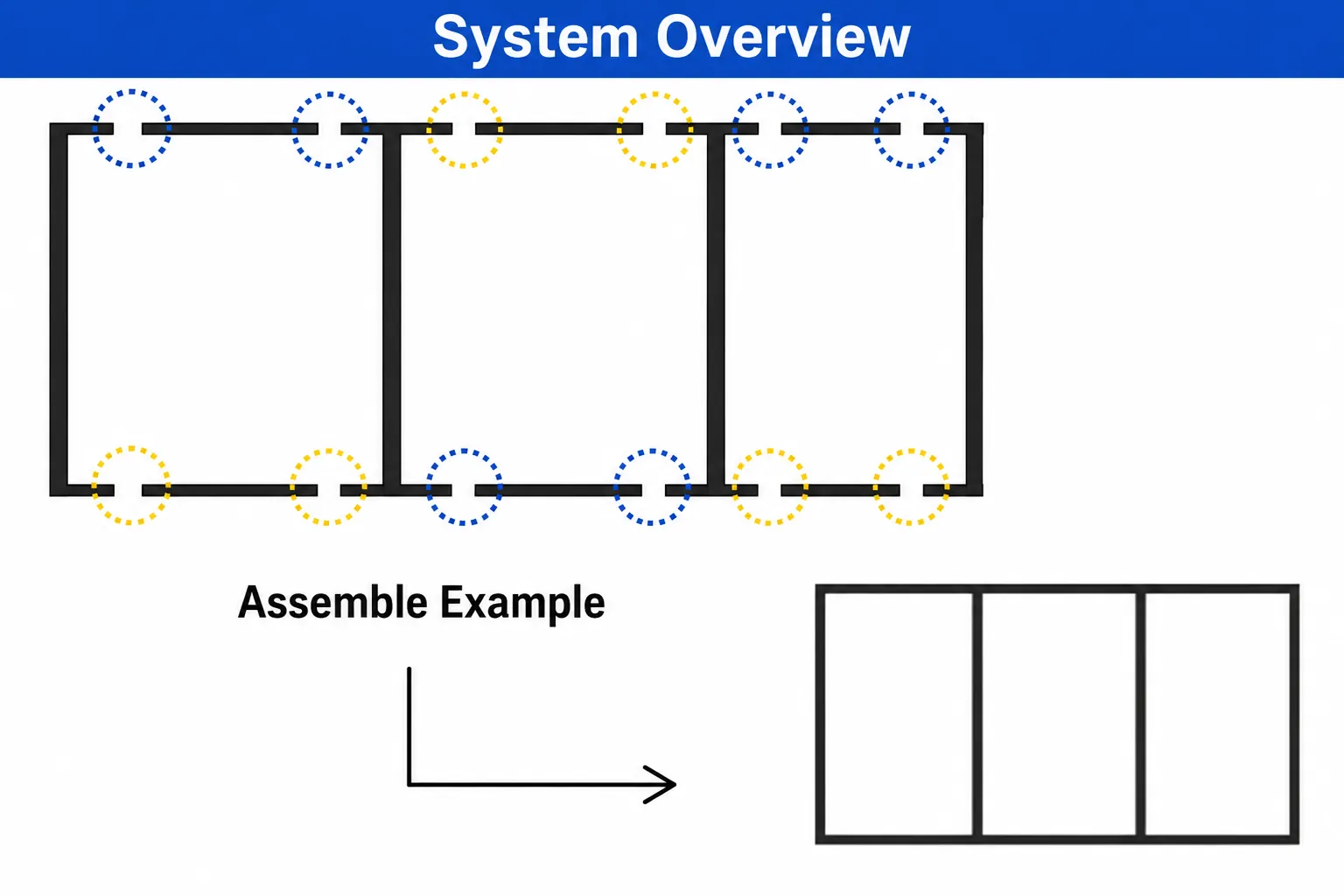Floating pergola system overview